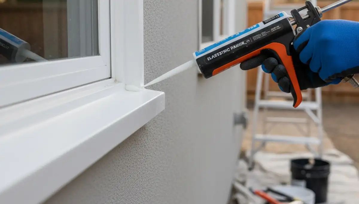 Professional caulking and sealing on Lancaster PA home exterior for weatherproof protection