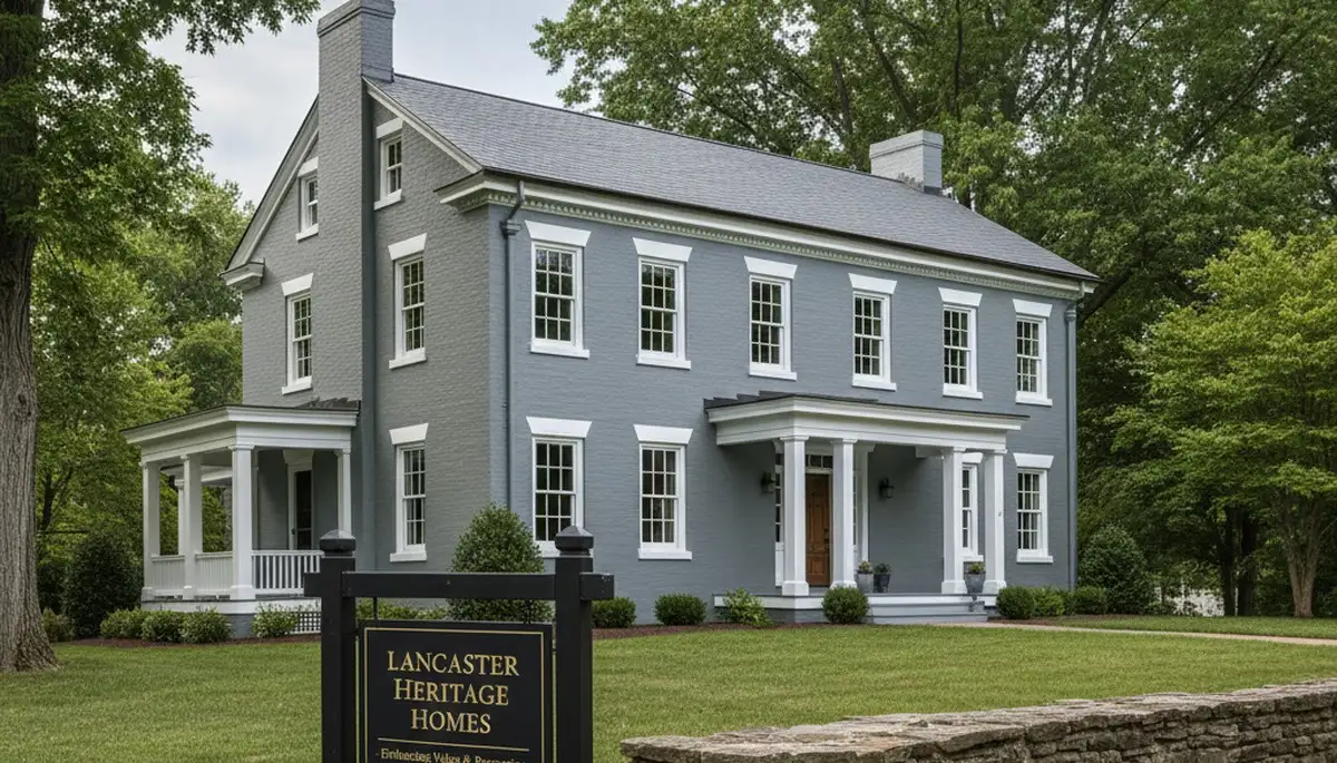 Freshly painted Lancaster PA home exterior showing smooth, durable finish by local house painters