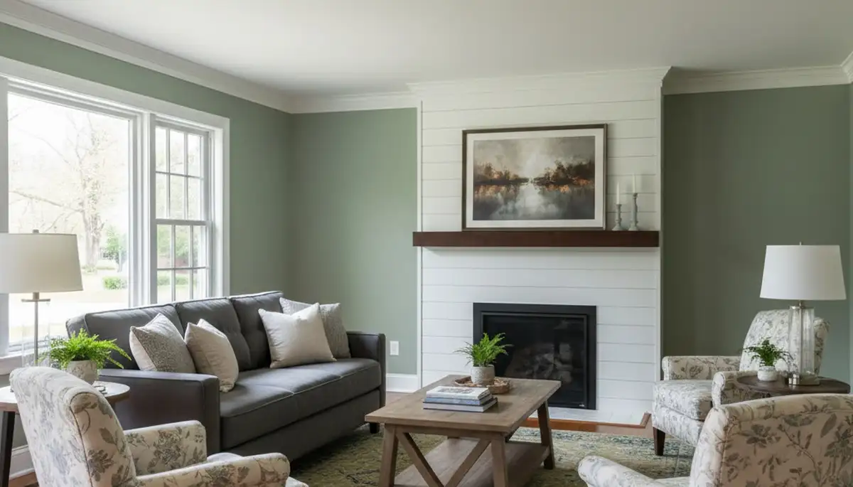 Freshly painted Lancaster, PA living room showcasing smooth, professional interior finishes
