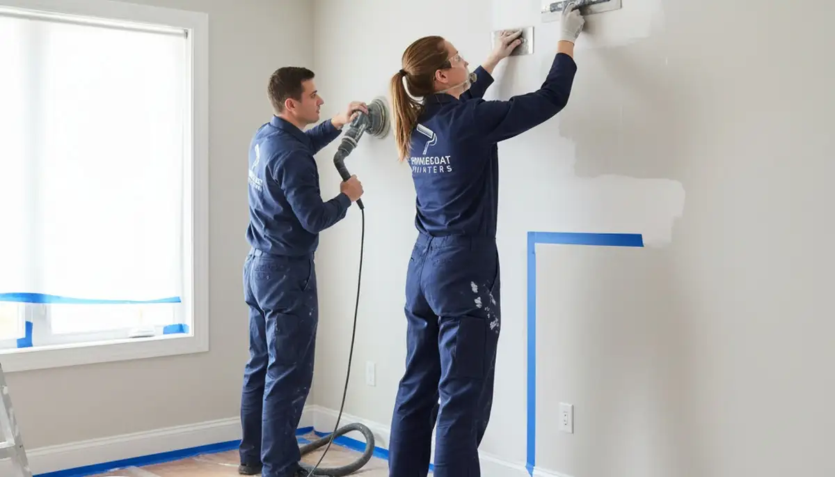 Professional drywall repair and wall restoration in Lancaster, PA home by expert painters