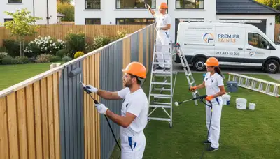 Professional fence painting service in Lancaster, PA enhancing wood durability and curb appeal