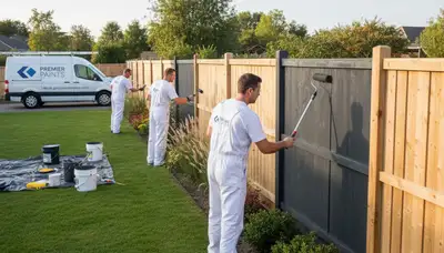 Professional fence painting service in Lancaster, PA with durable, weather-resistant finishes