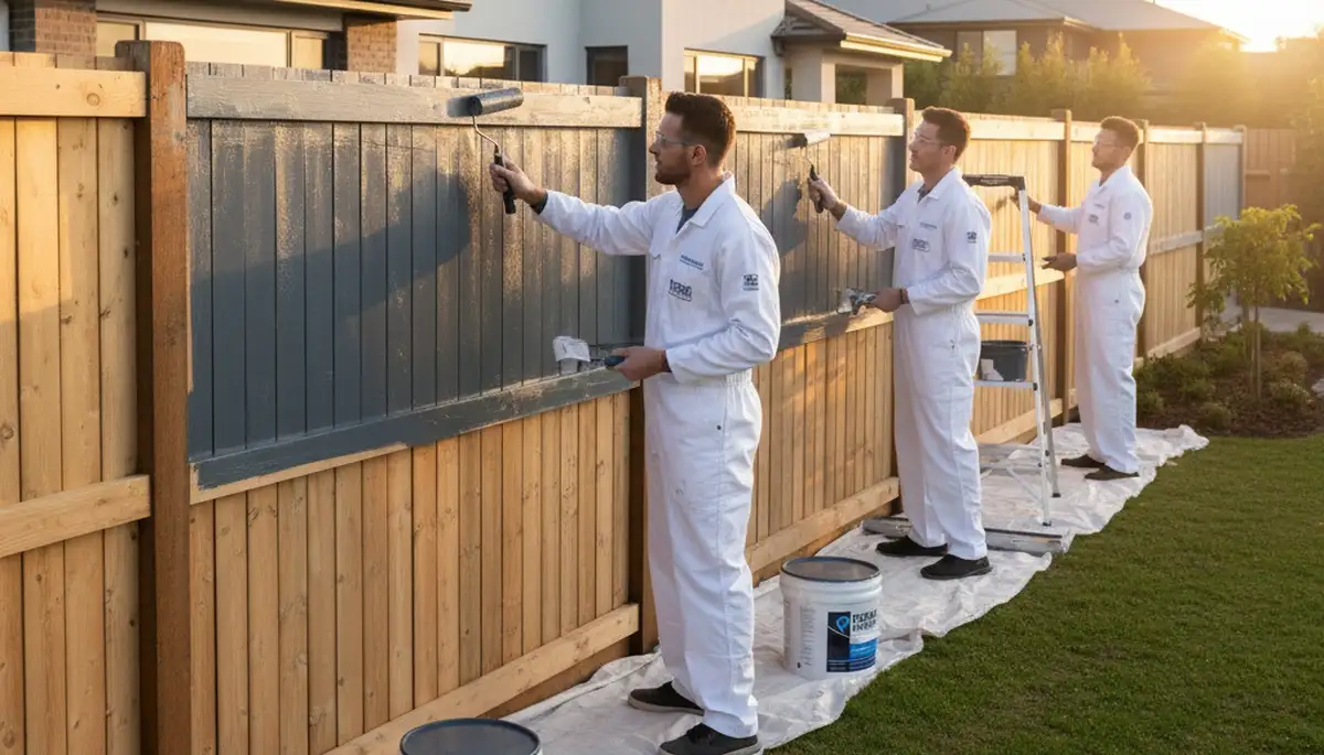 Professional fence painting in Lancaster, PA with durable exterior finish by local house painters