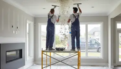Popcorn ceiling removal by professional painters in Lancaster, PA home interior renovation