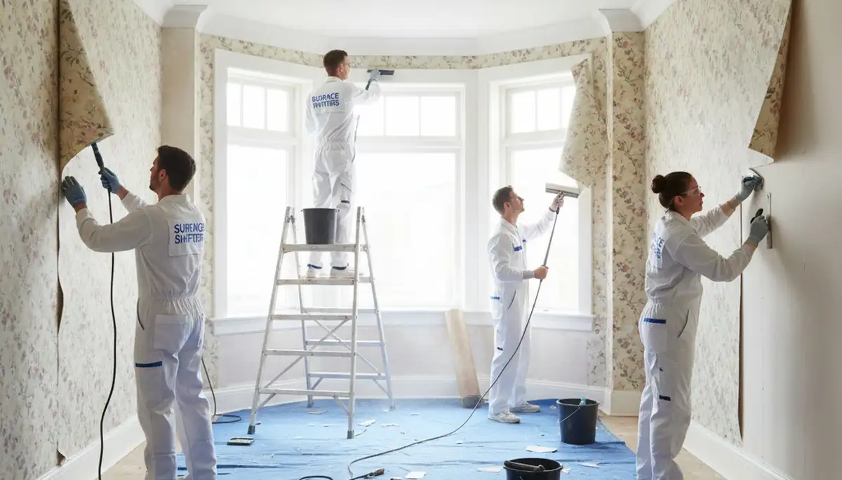 Professional wallpaper removal service in Lancaster, PA with clean surface prep and expert painters